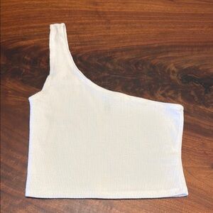 White One-Shoulder Women's Top